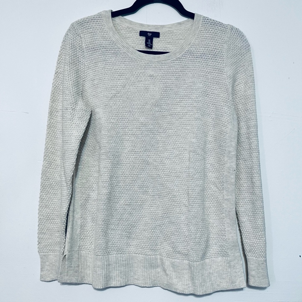 GAP Off-White Textured Knit Sweater
